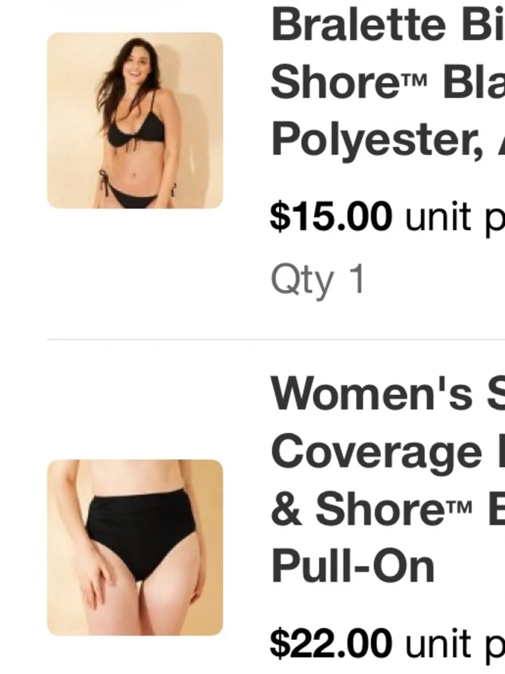 Shade & Shore Black High-Waist Bikini Set